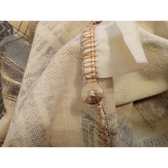 VTG 90s Timberland Mens Faded Check Pattern Heavyweight Knit Collared Polo SZ XL - Picture 6 of 8